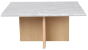 Biało-naturalny marmurowy stolik 90x90 cm Brooksville – Rowico