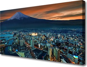 Obraz na płótnie Miasto u Podnóża Gór