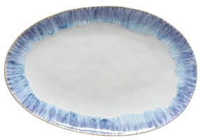 Biało-niebieska kamionkowa taca Costa Nova Brisa, dł. 41 cm