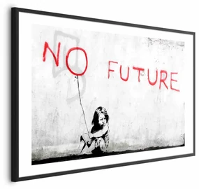 Plakat bez przyszłości 42x29,7 cm z ramą czarną z marginesem ARTGEIST B