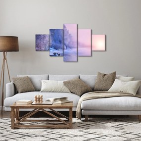 Obraz - Zamarznięta rzeka (125x70 cm)