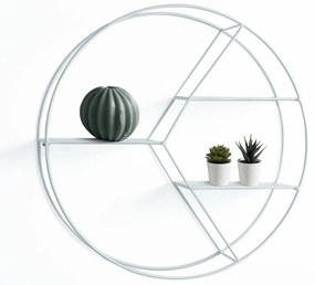 Biała wielopoziomowa metalowa półka 45 cm Sorbo – Tomasucci