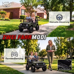 AIYAPLAY Dziecięcy samochód elektryczny TOYOTA FJ 24V zdalnie sterowany 200W silnik akumulator litowy 2-miejscowy dla 3-8 lat | Aosom PL