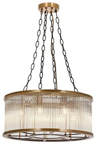 Żyrandol na lince CRYSTALLINE 8xE27/40W/230V brązowy