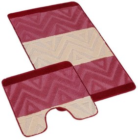 Bellatex Zestaw dywaników łazienkowych Bany zwycięciem Chevron, 60 x 100, 60 x 50 cm