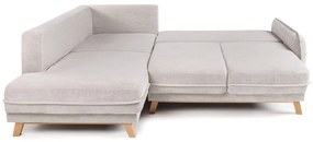 Beżowy sztruksowy rozkładany narożnik (lewostronny) Tori – Bonami Selection