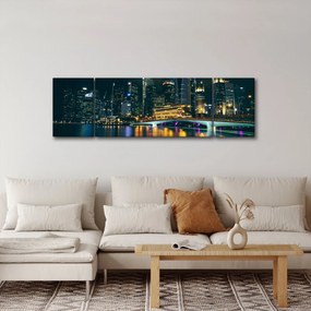 Obraz Singapuru nocą (170x50 cm)