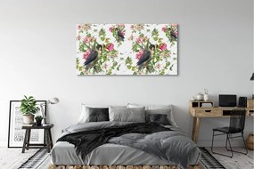 Obraz drukowany na płótnie Ptaki Siedzące na Gałęzi