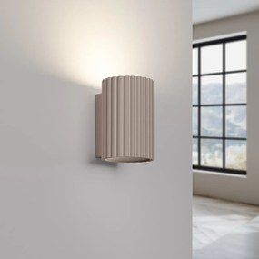 Kinkiet KARBON 10 taupe ryflowany SOLLUX  LIGHTING
