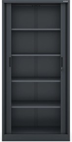 Szafa biurowa na akta z roletą Damian 90x45x185 cm antracyt