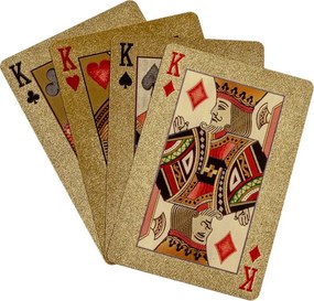 Karty pokerowe plastikowe - złote