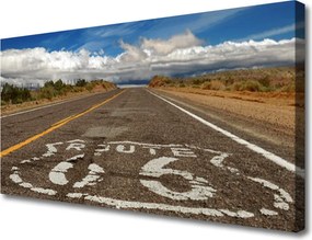 Obraz canvas Pustynna Trasa w Słońcu