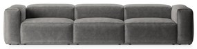 Jasnoszara sztruksowa sofa 364 cm Bergamo – Cosmopolitan Design