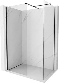 Mexen Kioto-X ścianka prysznicowa Walk-in 130 x 110 cm, transparent 10 mm, czarna - 800-130-202-70-00-110-X