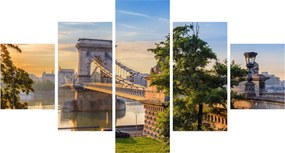 Obraz - Most nad rzeką, Budapeszt, Węgry (125x70 cm)