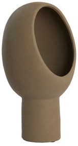 Ciemnobrązowa lampa stołowa z ceramicznym kloszem (wysokość 46 cm) Monk – Light &amp; Living