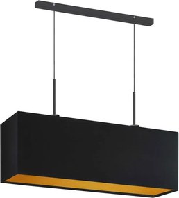 Prostokątna lampa wisząca nad stół na czarnym stelażu - E7-L03