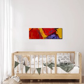 Obraz abstrakcji (z zegarem) (90x30 cm)