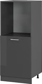 Szafka kuchenna antracyt wysoki połysk 60x57x143 r-line