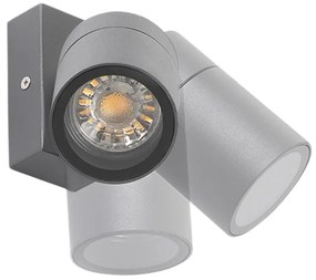 Lampa ścienna zewnętrzna antracytowa IP44 obrotowa i pochylana - Solo