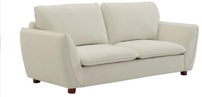 Kanapa 3-osobowa z tkaniny w kolorze złamanej bieli MENARDIA