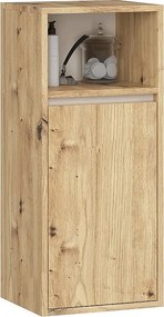 Szafka łazienkowa wisząca AKORD VAMI Dąb Artisan, Kaszmir 35 cm 1 drzwi 3 półki 35x80x30 cm