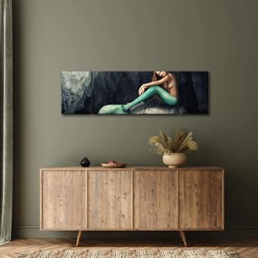 Obraz - Syrenka na skale (170x50 cm)