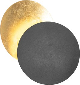 Inteligentna lampa ścienna czarna ze złotem, w tym WiFi G9 - Sunrise