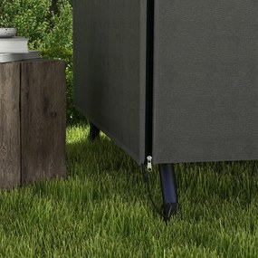 Outsunny Pokrowiec na Huśtawkę Ogrodową, Odporny na Warunki Pogodowe, 205 x 124 x 164 cm, Ciemnoszary