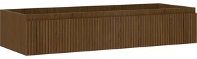 Mexen Rivel szafka łazienkowa podumywalkowa 120 cm, 1 szuflada, ryflowana , orzech - 91A20-12023-1-BF86