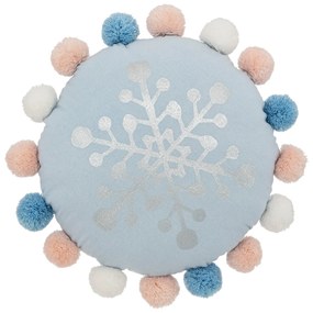 Poduszka okrągła z pomponami HIVER