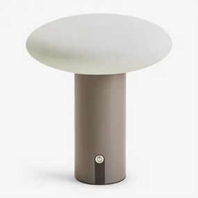 Bezprzewodowa Lampa Stołowa Led Do Użytku Zewnętrznego Z Żelaza Zosima Moka Brown - Sklum
