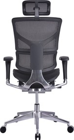 Ergonomiczny fotel biurowy z siateczki ErgoFly Sail Alum, zgodny z normą BHP