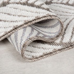 Dywan odpowiedni na zewnątrz w kolorze kości słoniowej 66x230 cm Elm Leaf – Flair Rugs
