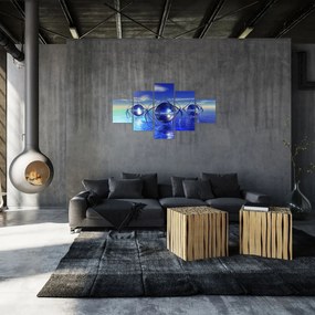 Obraz abstrakcji - woda (125x70 cm)