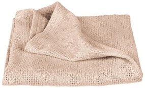 Beżowy bawełniany koc dziecięcy dzianinowy 80x80 cm Frosty Almond – Roba