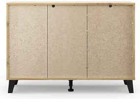 Nowoczesna komoda z szafką i szufladami dąb artisan - Bilgo 3X