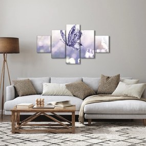 Obraz - Motyl i lawenda (125x70 cm)