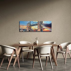 Obraz - Tower Bridge, Londyn, Anglia (z zegarem) (90x30 cm)