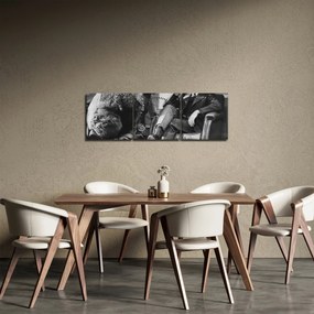 Obraz - Cyrk (z zegarem) (90x30 cm)