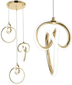 LAMPA WISZĄCA LED G072-3CPR Złota