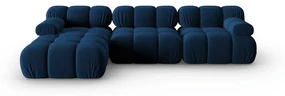 Niebieska aksamitna sofa 285 cm Bellis – Micadoni Home