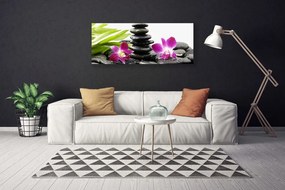 Obraz canvas na ścianę Równowaga: Orchidea i Kamienie Zen