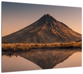 Obraz odbicia góry Taranaki, Nowa Zelandia (70x50 cm)