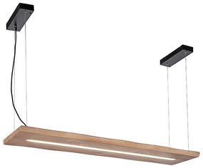 Drewniana lampa wisząca 120 cm z LED i pilotem - Ajdin Nowoczesny Oswietlenie wewnetrzne