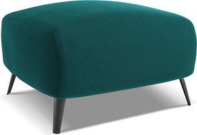 Pufa - z tkaniny welwetowej - morski - MALIE