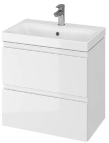 Cersanit S801-227-DSM - Wisząca szafka łazienkowa z umywalką MODUO SLIM, biała