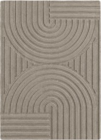 Dywan nowoczesny Pompei 3D szaro-beżowy 80 cm x 250 cm
