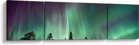 Obraz zorzy polarnej (170x50 cm)