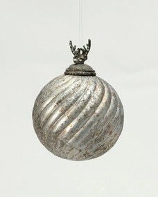 Bombka szklana Silver Twist 10x10x14 cm